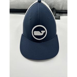 Vineyard Vines Cap Whale White Blue Adjustable Hat‎ Mens